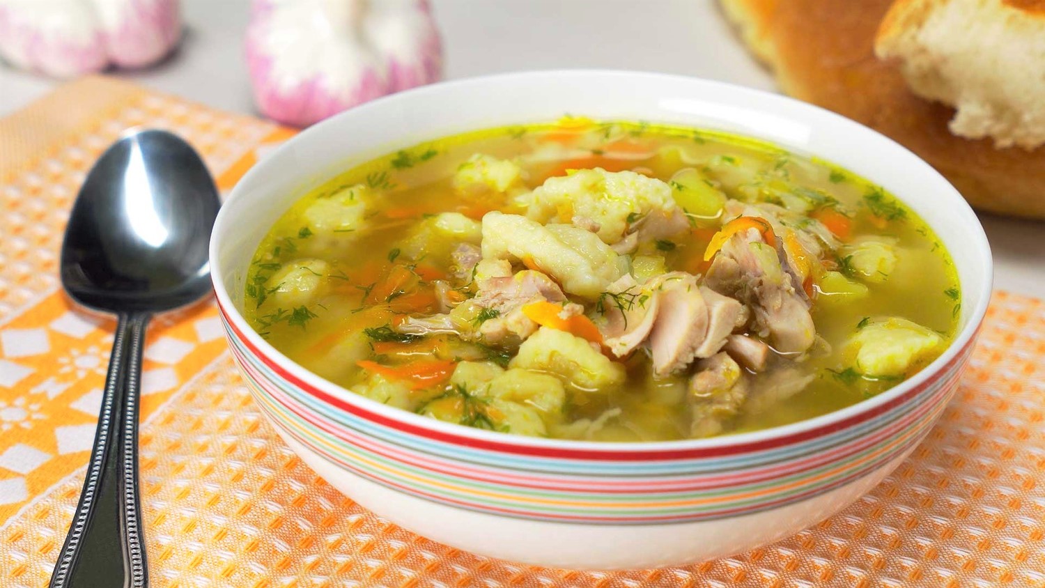Куриный суп с клецками (3124) | Povkusu.com