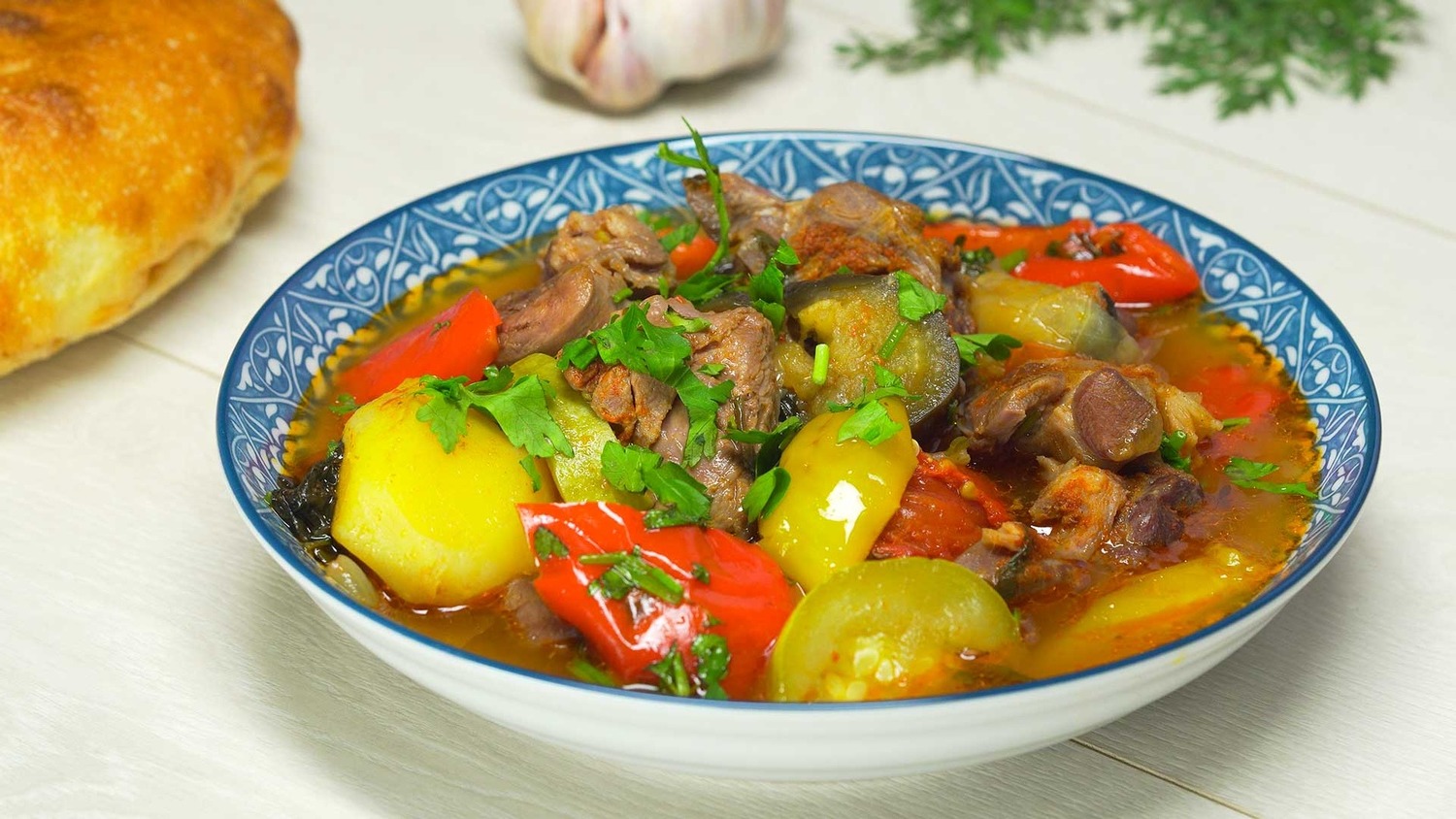 Басма, овощное рагу с мясом (4059) | Povkusu.com