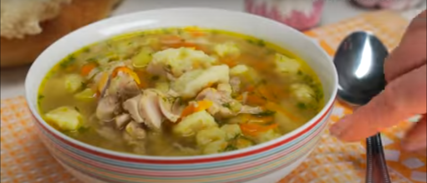 Быстрый куриный суп с домашними клецками (9318) | Povkusu.com