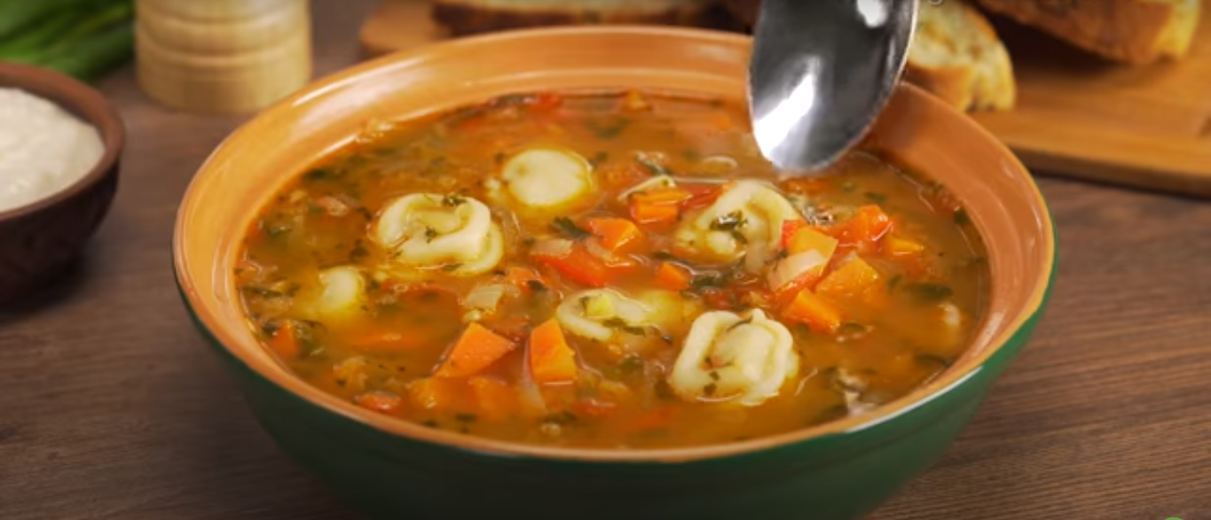 Суп с пельмешками и овощами на узбекский манер за 30 минут (9593) | Povkusu.com