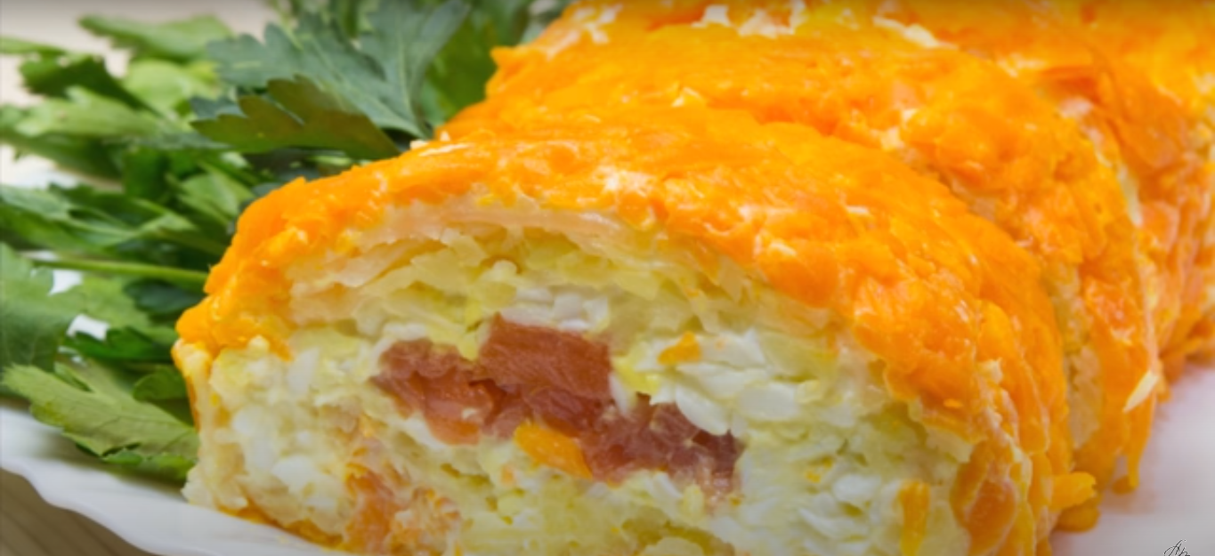 Царский рулет: закуска и салат в одном блюде (9731) | Povkusu.com