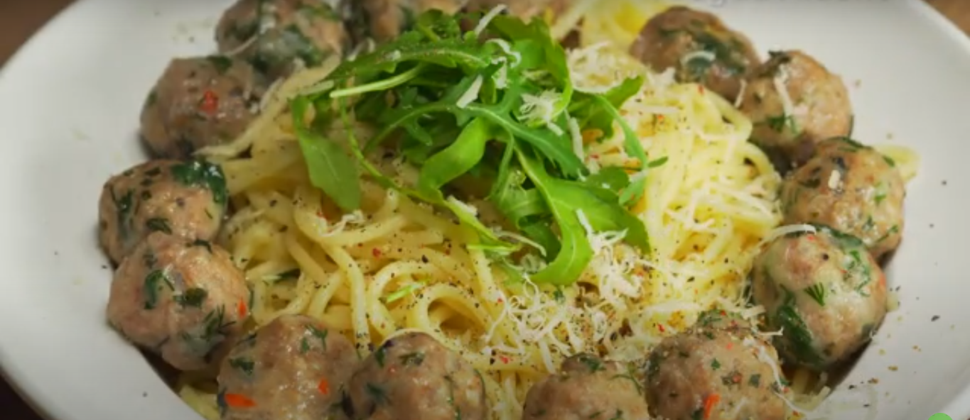 Спагетти с итальянскими мясными фрикадельками (10574) | Povkusu.com