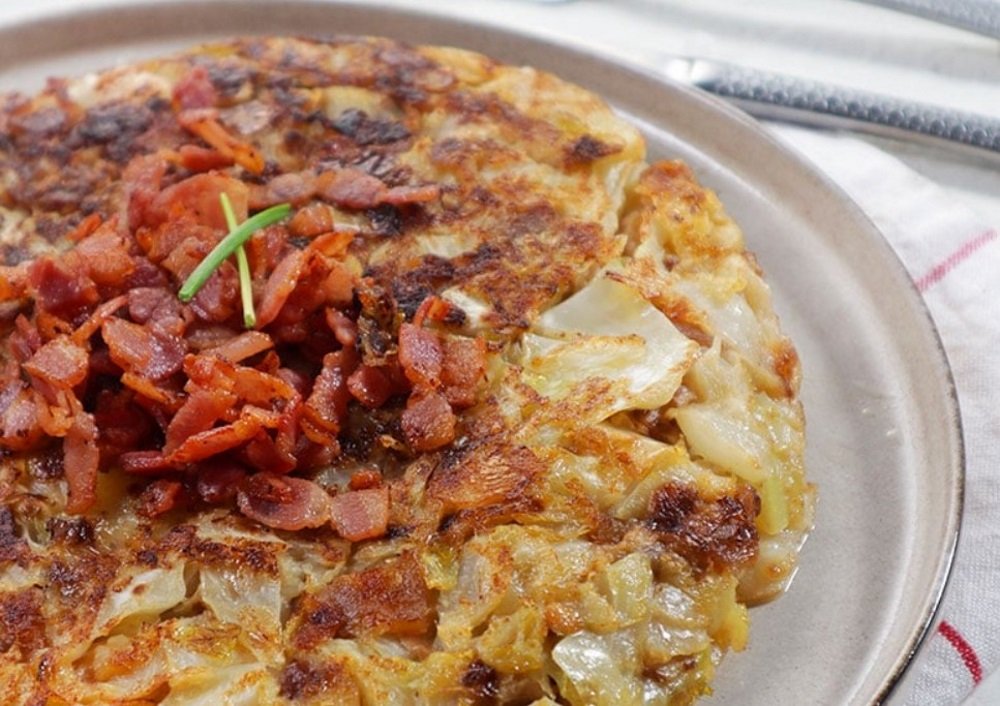 Tortilla pirenaica con col, patatas y bacon (17058) | Povkusu.com